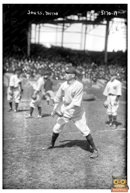 1920 Boston Baseball Star in Action – Vintage Photo