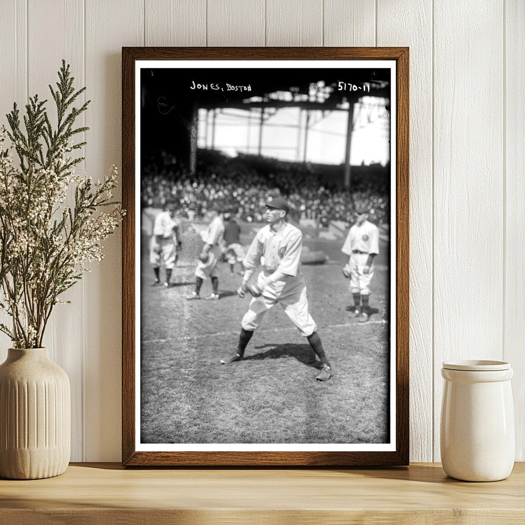 1920 Boston Baseball Star in Action – Vintage Photo