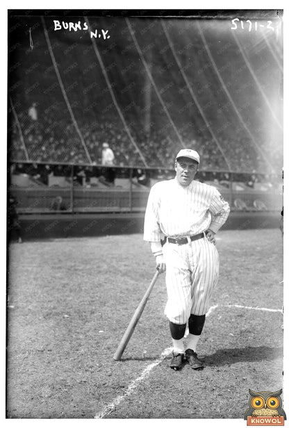 1921 New York NL Baseball Star George J. Burns Action Shot