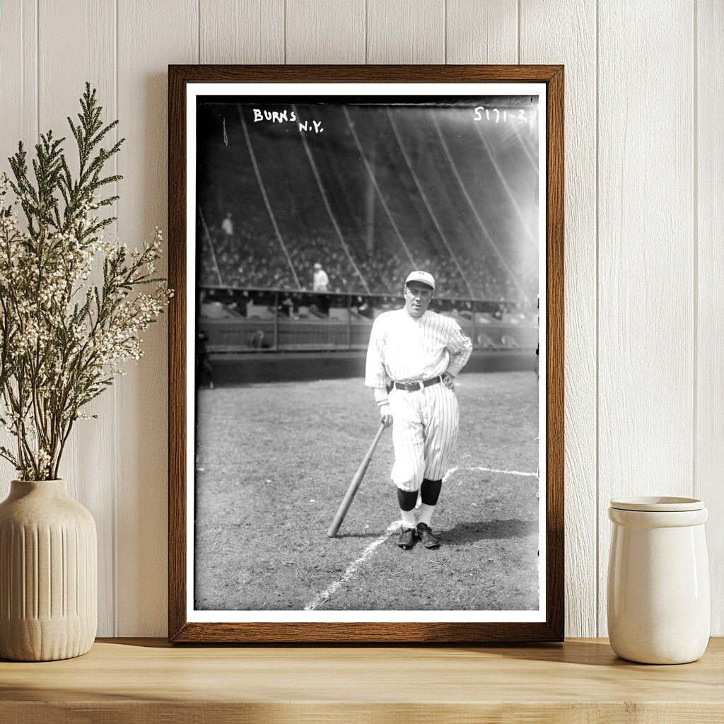 1921 New York NL Baseball Star George J. Burns Action Shot