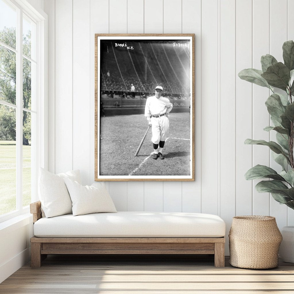 1921 New York NL Baseball Star George J. Burns Action Shot