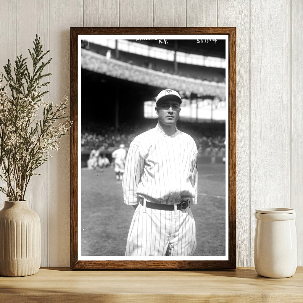 1921 New York Baseball Pitcher in Action