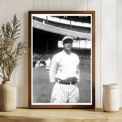 1921 New York Baseball Pitcher in Action