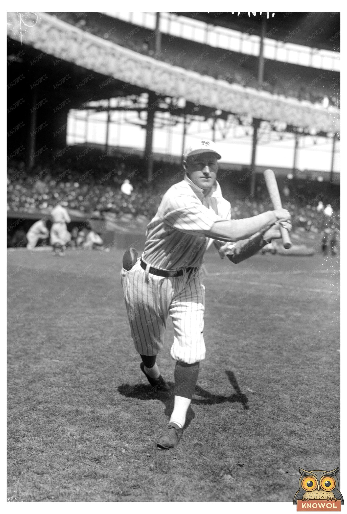 Vintage 1920 Baseball Star Captured in Action