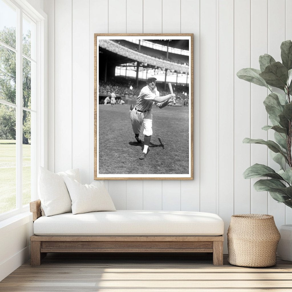 Vintage 1920 Baseball Star Captured in Action