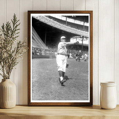 1920 Glass Negative of New York NL Pitcher in Action