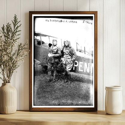 1920 Military Camaraderie: Lieutenants in Uniform