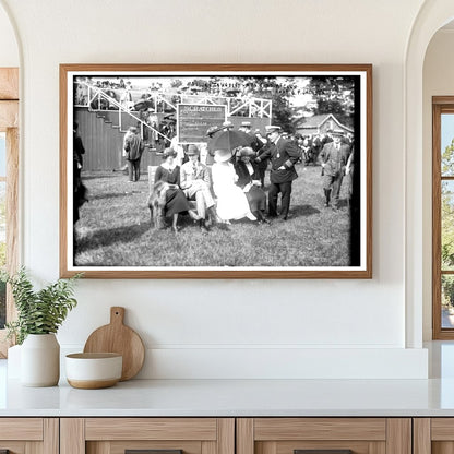 1920s Social Gathering: Ladies and Captain Posed Together