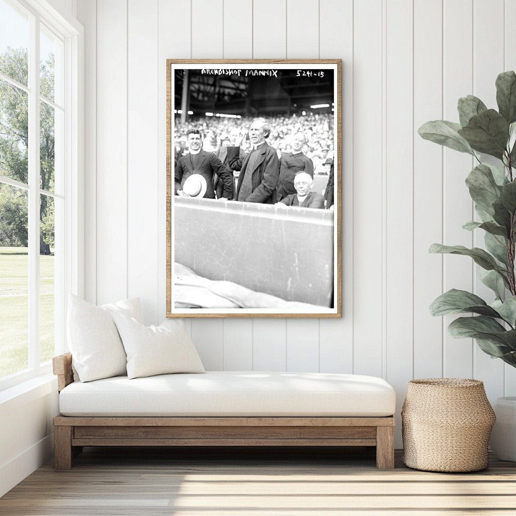 Archbishop Mannix in Action at Polo Grounds, 1920
