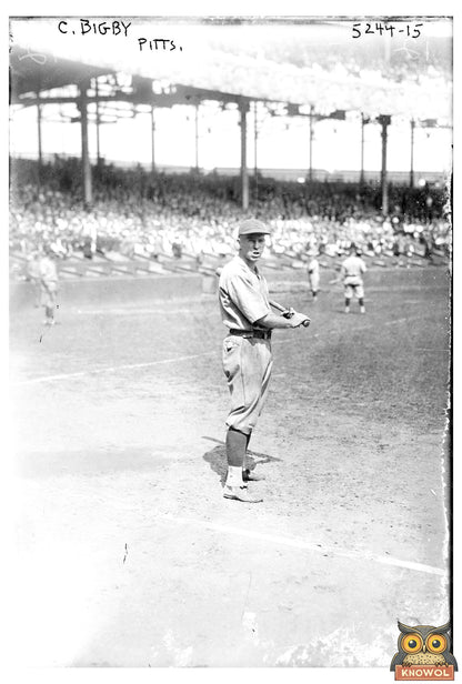1921 Pittsburgh Pirates Baseball Star in Action