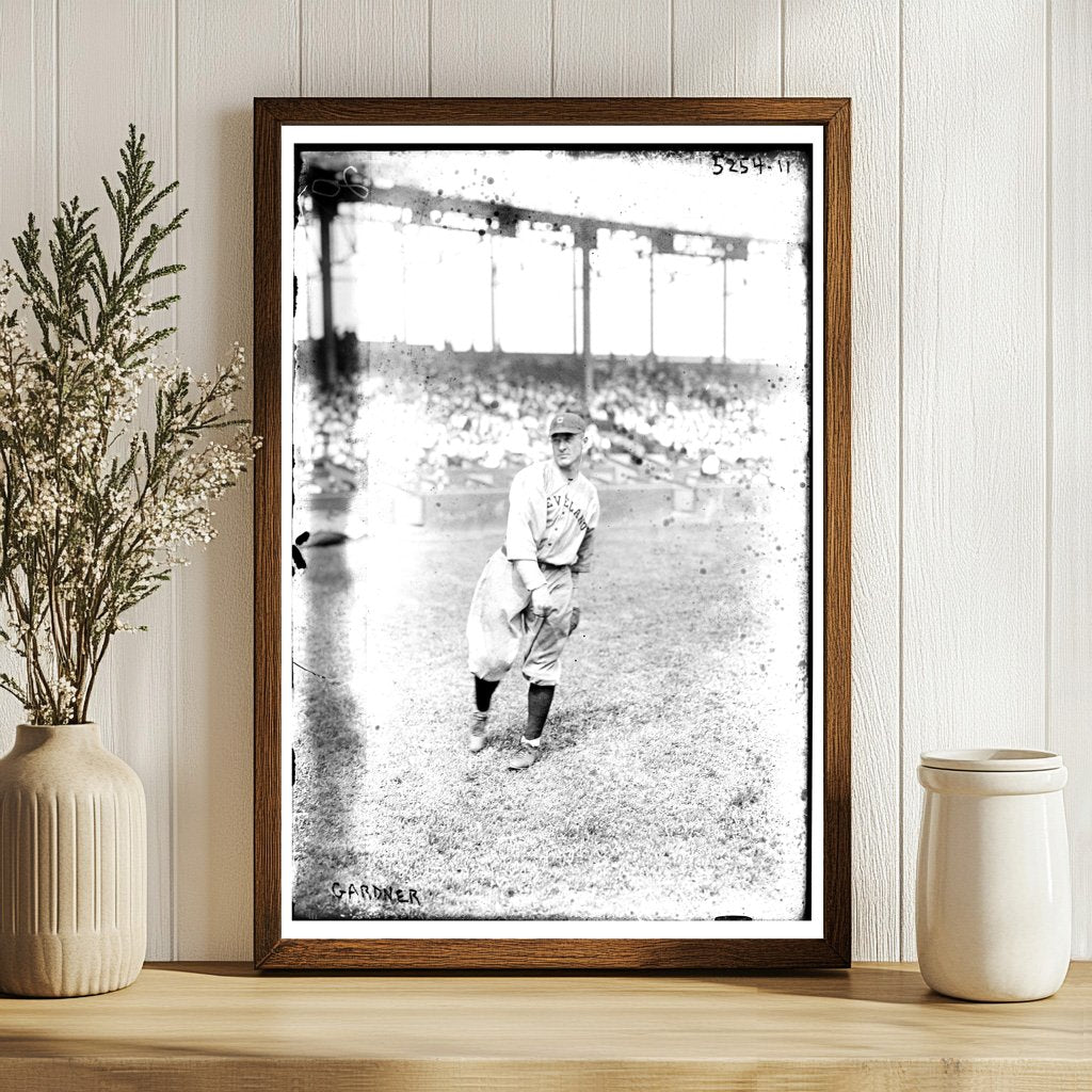 1920 Vintage Baseball Portrait of Cleveland Pitcher