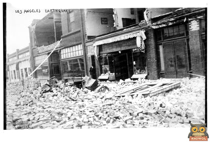 1920 Los Angeles Earthquake Aftermath: Urban Ruins