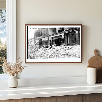 1920 Los Angeles Earthquake Aftermath: Urban Ruins