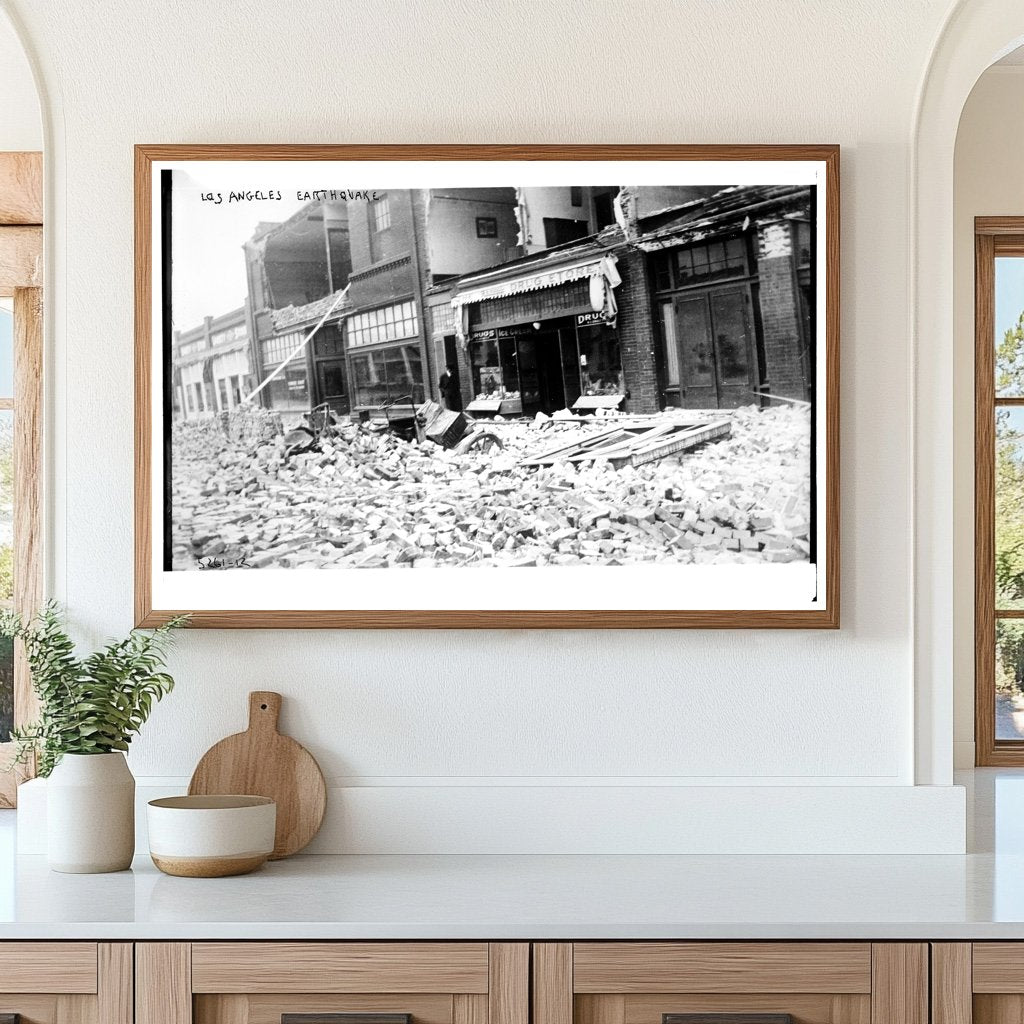 1920 Los Angeles Earthquake Aftermath: Urban Ruins