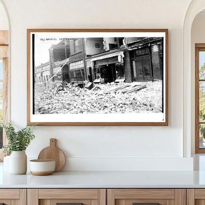 1920 Los Angeles Earthquake Aftermath: Urban Ruins