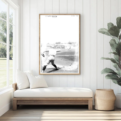 1920 Brooklyn Baseball Star: Bill McCabe in Action