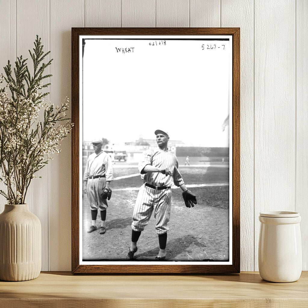 1920 Brooklyn Baseball Star in Action