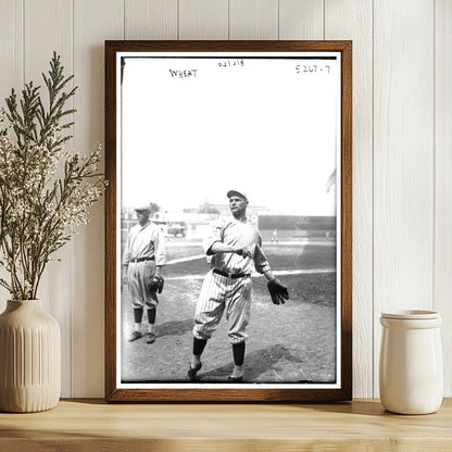 1920 Brooklyn Baseball Star in Action