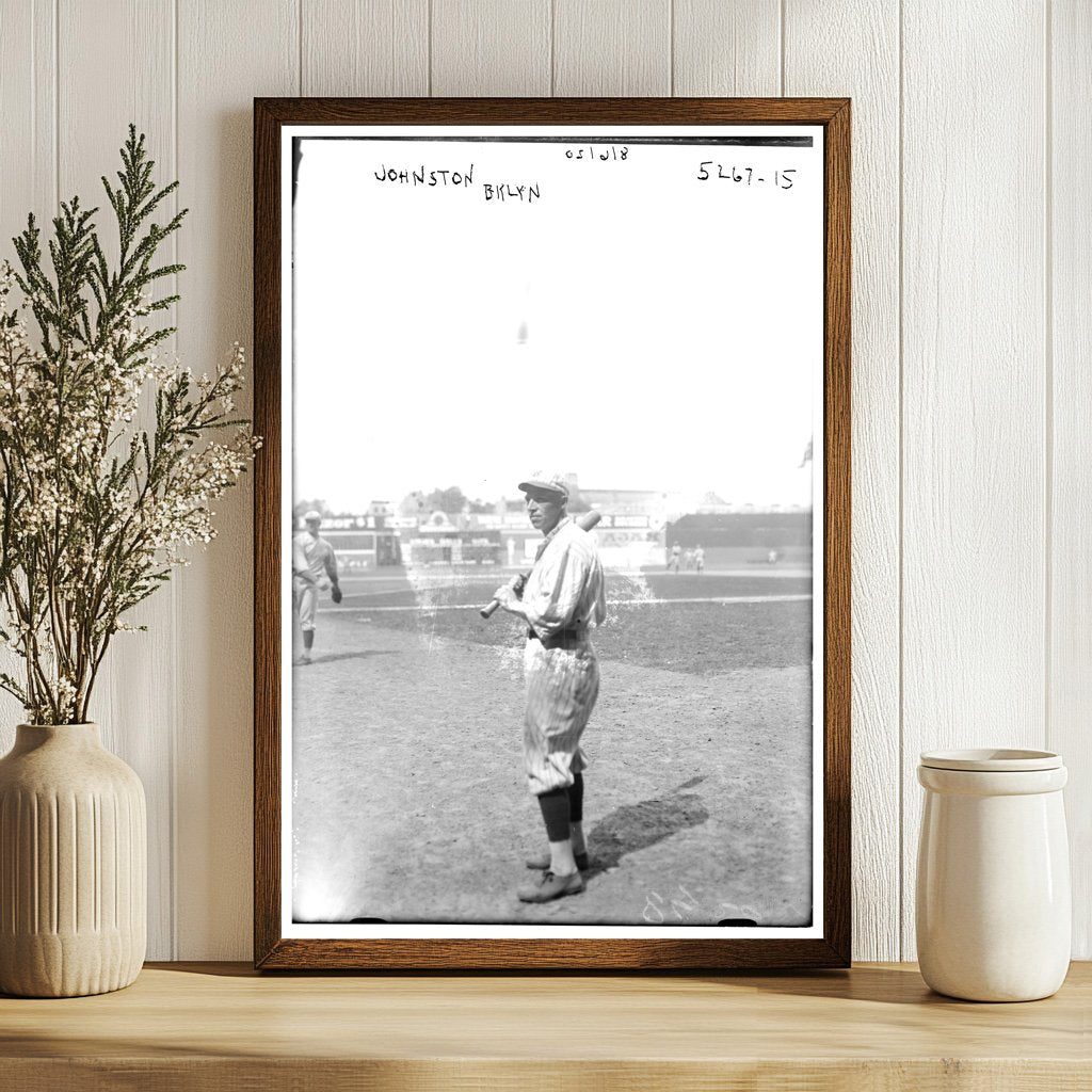 1922 Brooklyn Robins Outfielder Jimmy Johnston Action Shot