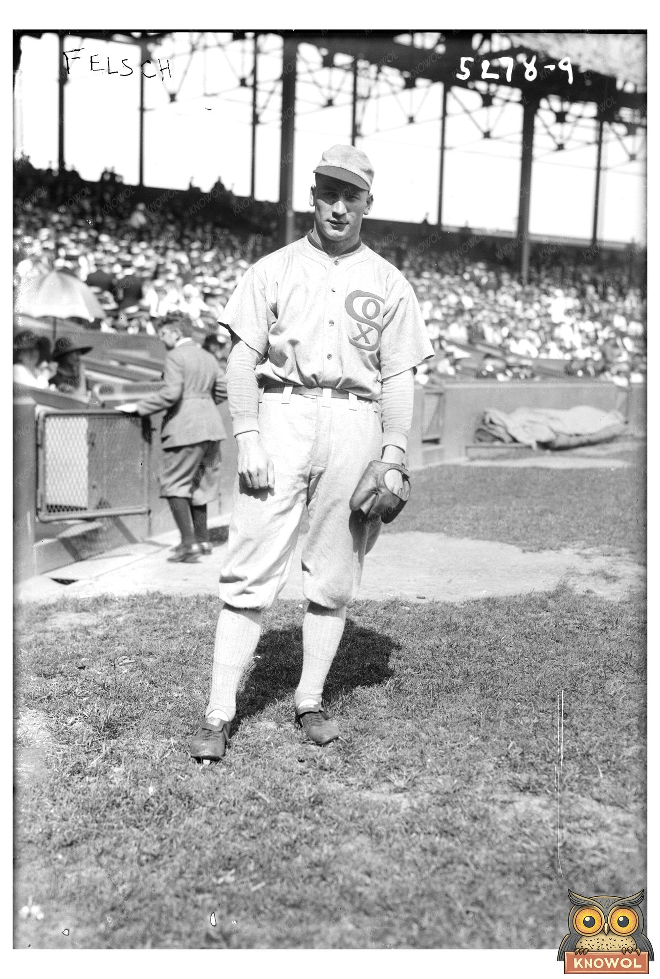 1920 Chicago Baseball Star: Oscar Felsch Portrait