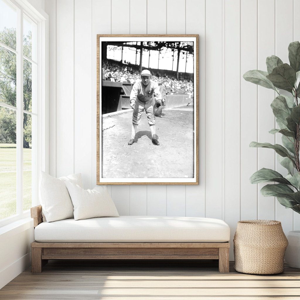 1920 Chicago Baseball Star in Action