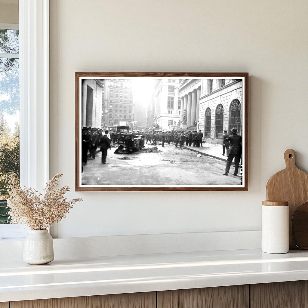 Vibrant Wall Street Scene from 1920 Economic Boom