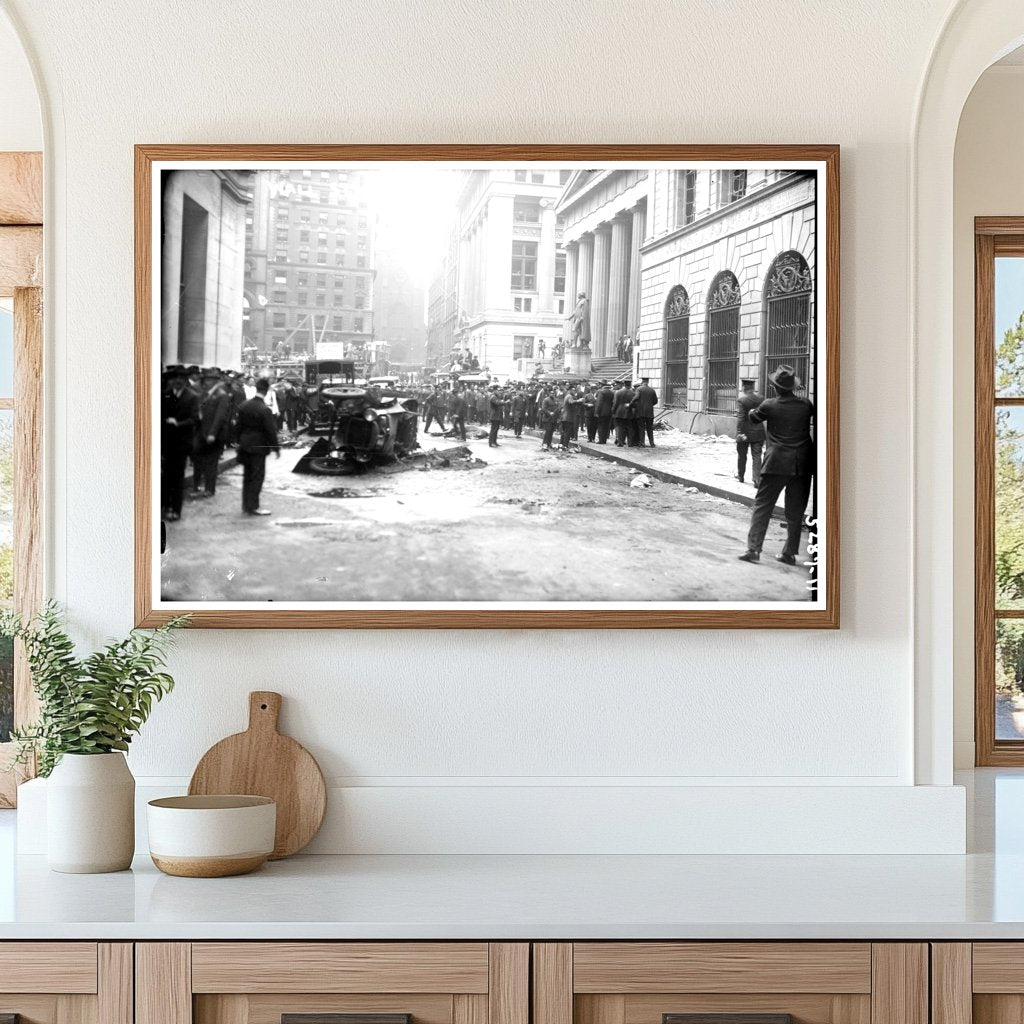 Vibrant Wall Street Scene from 1920 Economic Boom