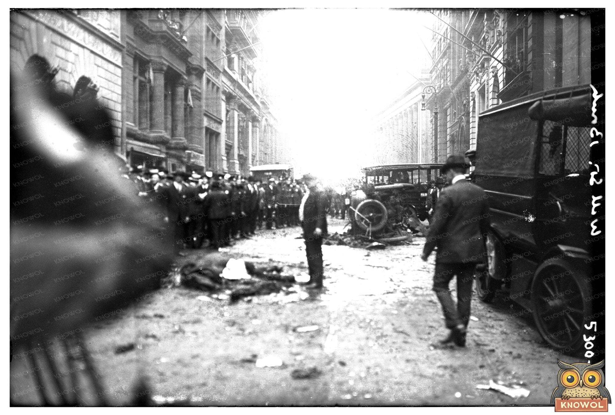 Historic 1920 Wall St. Bombing Scene Photograph