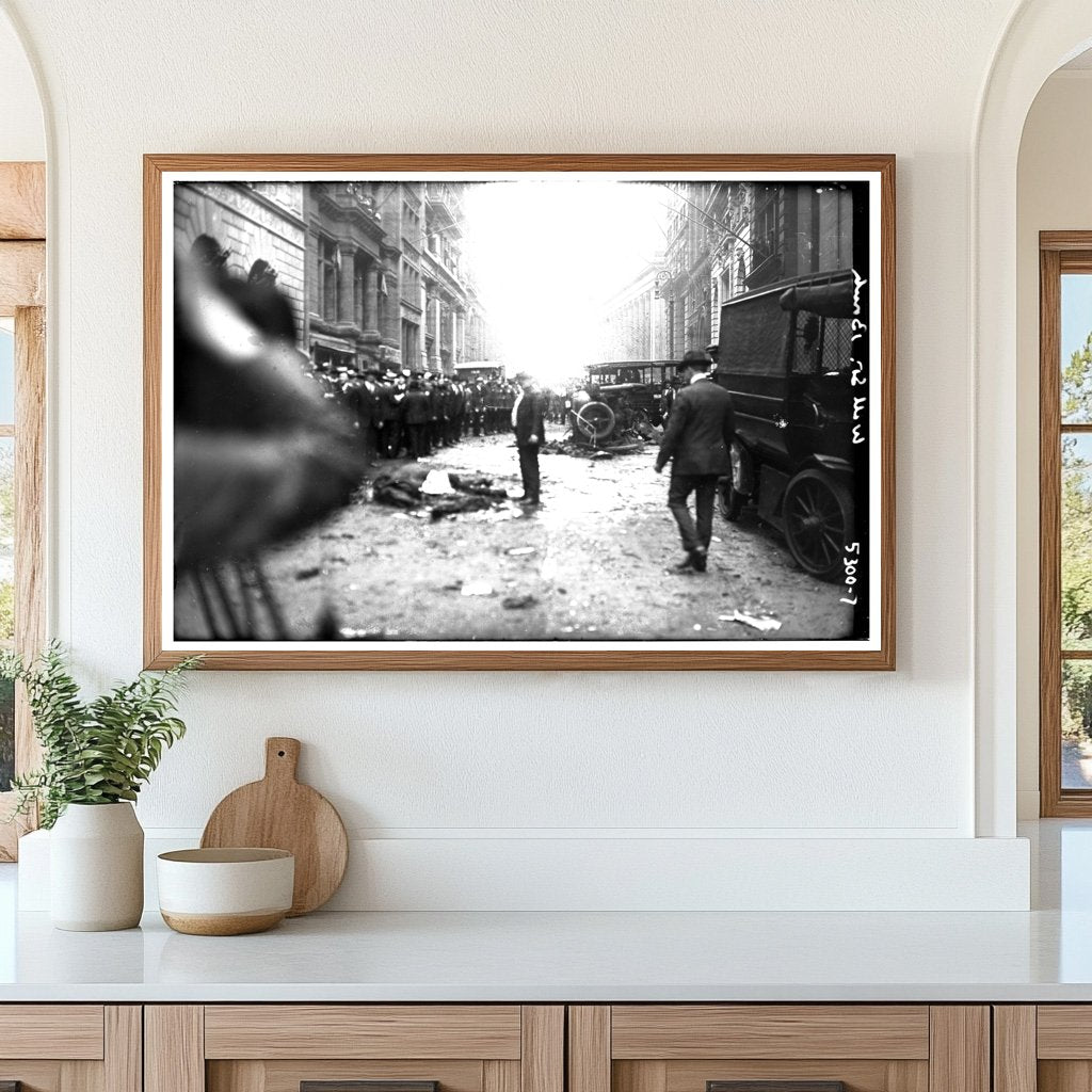 Historic 1920 Wall St. Bombing Scene Photograph