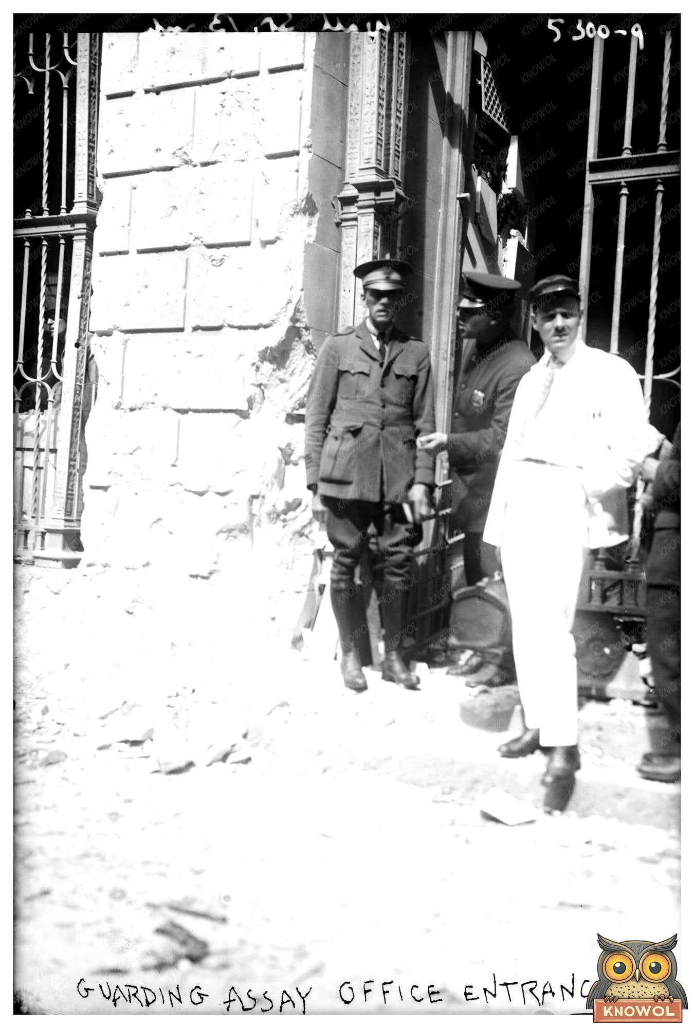 1920 Wall Street Guard at Historic Assay Office
