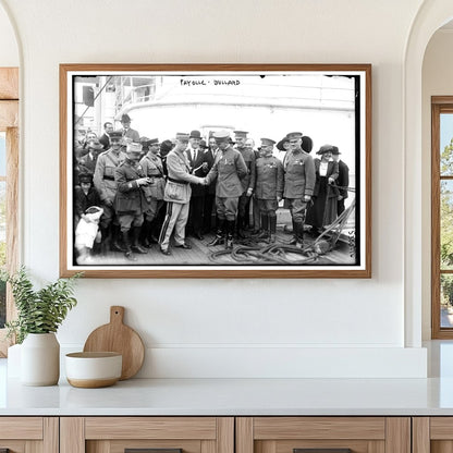 1920 Farewell Embrace: A Historical Moment in Time