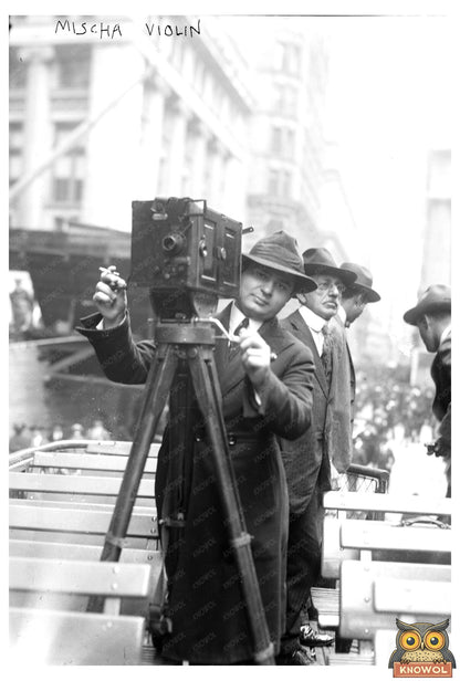 Timeless Elegance: 1920s Violinist in Concert