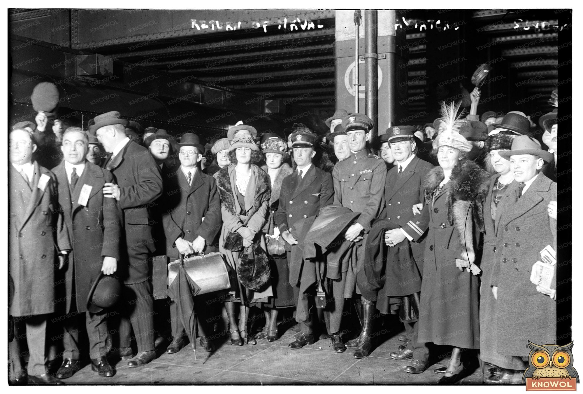 1921 Vintage Photo: Naval Aviators Triumphant Return