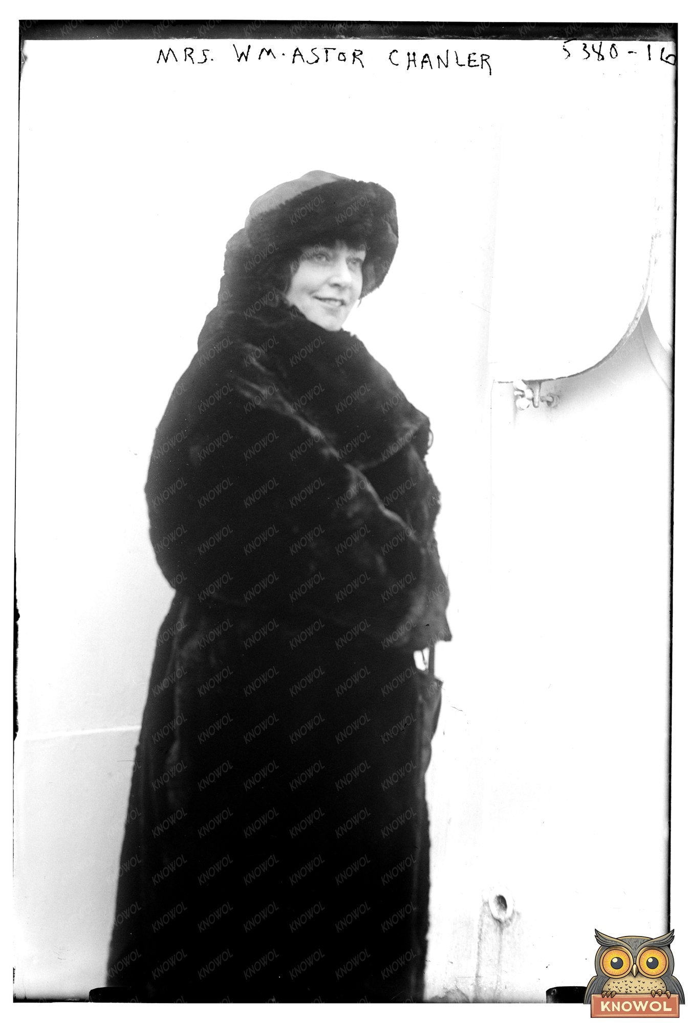 Elegant Society Portrait of Mrs. Wm. Astor Chanler