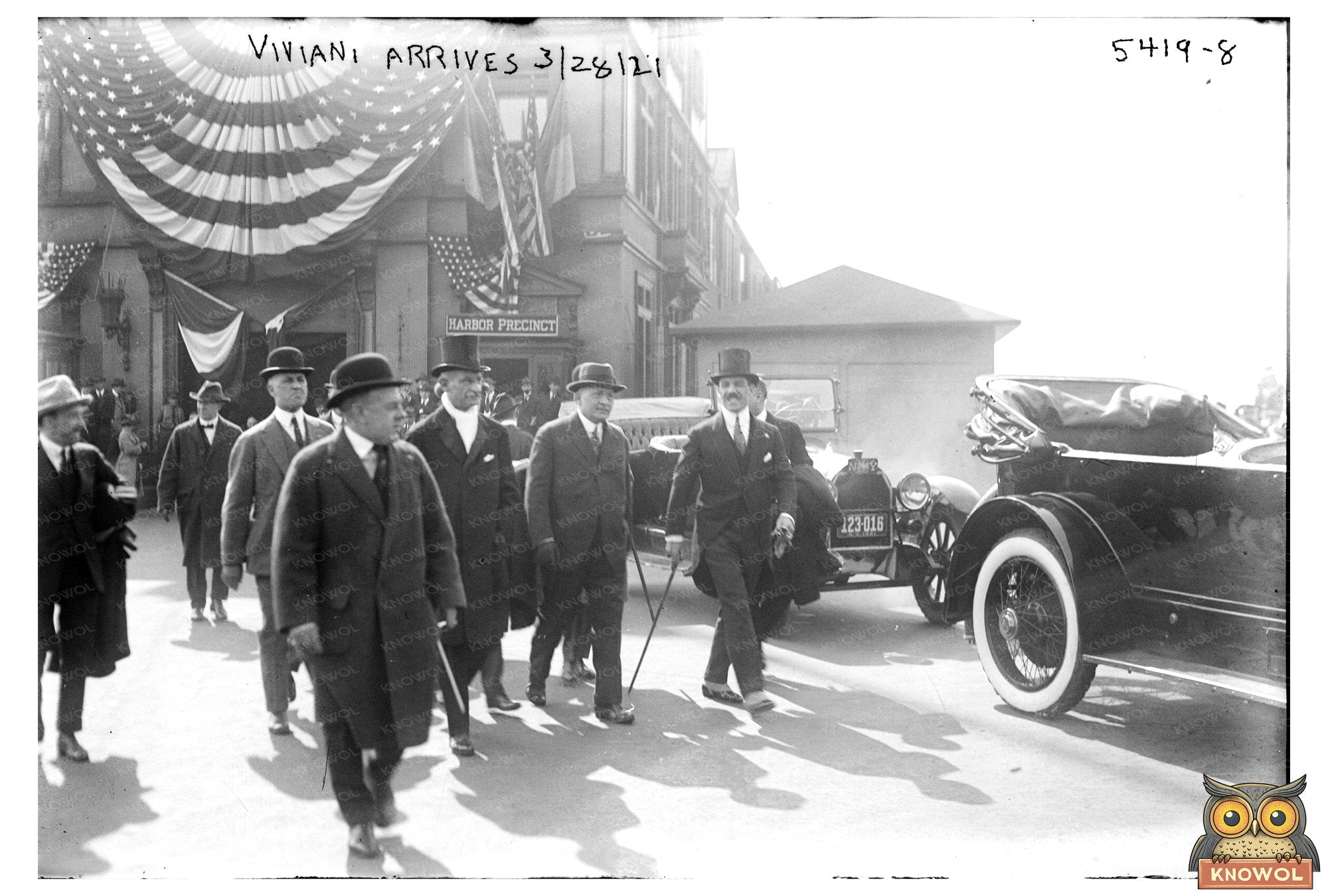 Historic Arrival of Léon Viviani in America, 1921