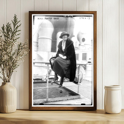 Elegant Portrait of Mrs. Martin Beck, 1920s Era