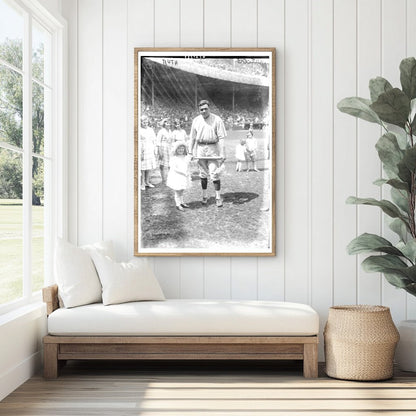 Babe Ruth: Baseball Legend in 1921 Action Shot