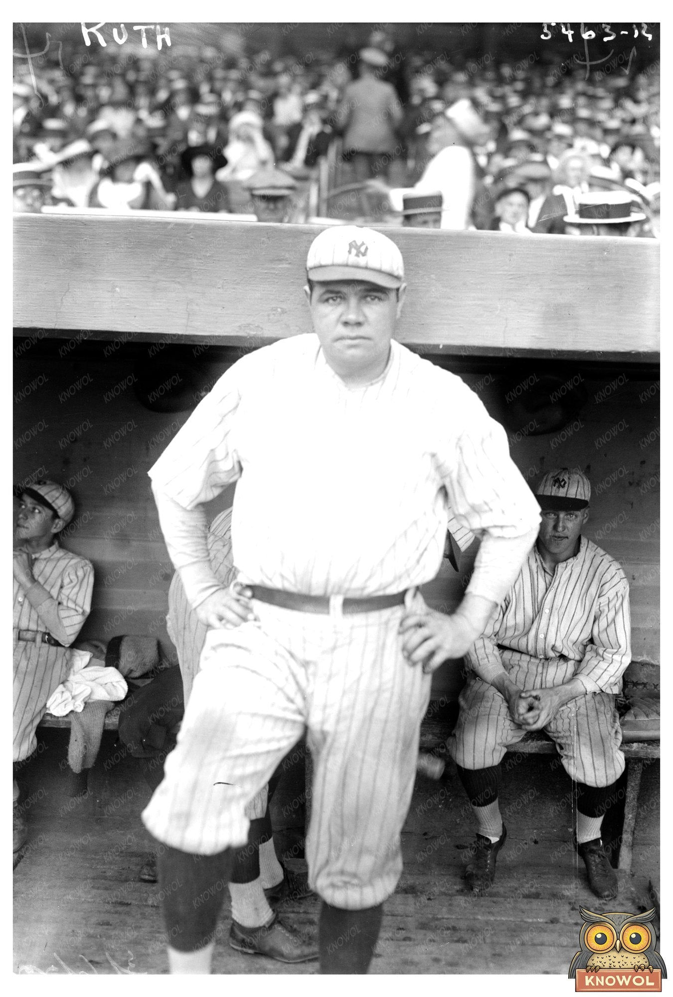 Legendary Babe Ruth in Action, 1921 New York – KNOWOL