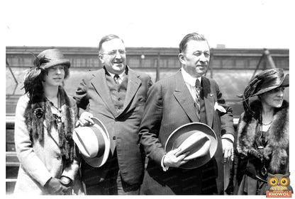 1920s Group Portrait of Pioneers in Historical Travel