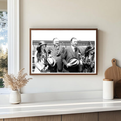 1920s Group Portrait of Pioneers in Historical Travel