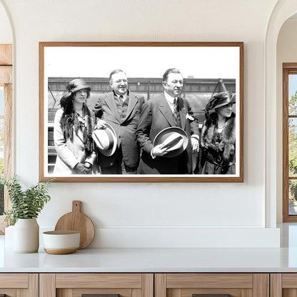 1920s Group Portrait of Pioneers in Historical Travel