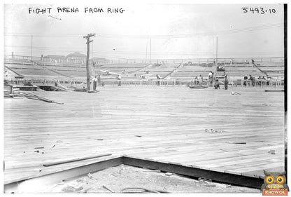 1920s Boxing Match: Bustling Fight Arena Scene