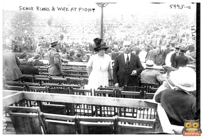 1921 Boxing Match: Senor Riano and Wife in Attendance