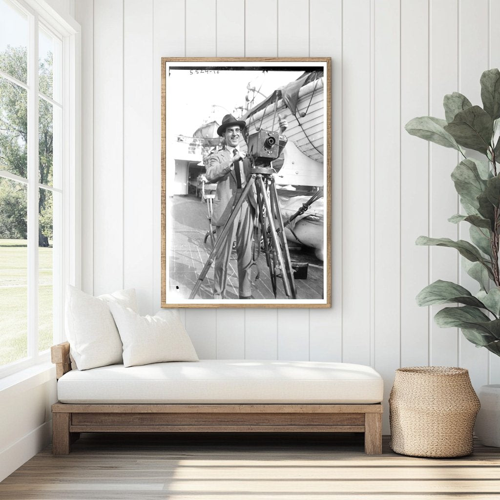 1920s News Photographer Capturing a Pivotal Moment