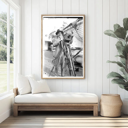 1920s News Photographer Capturing a Pivotal Moment