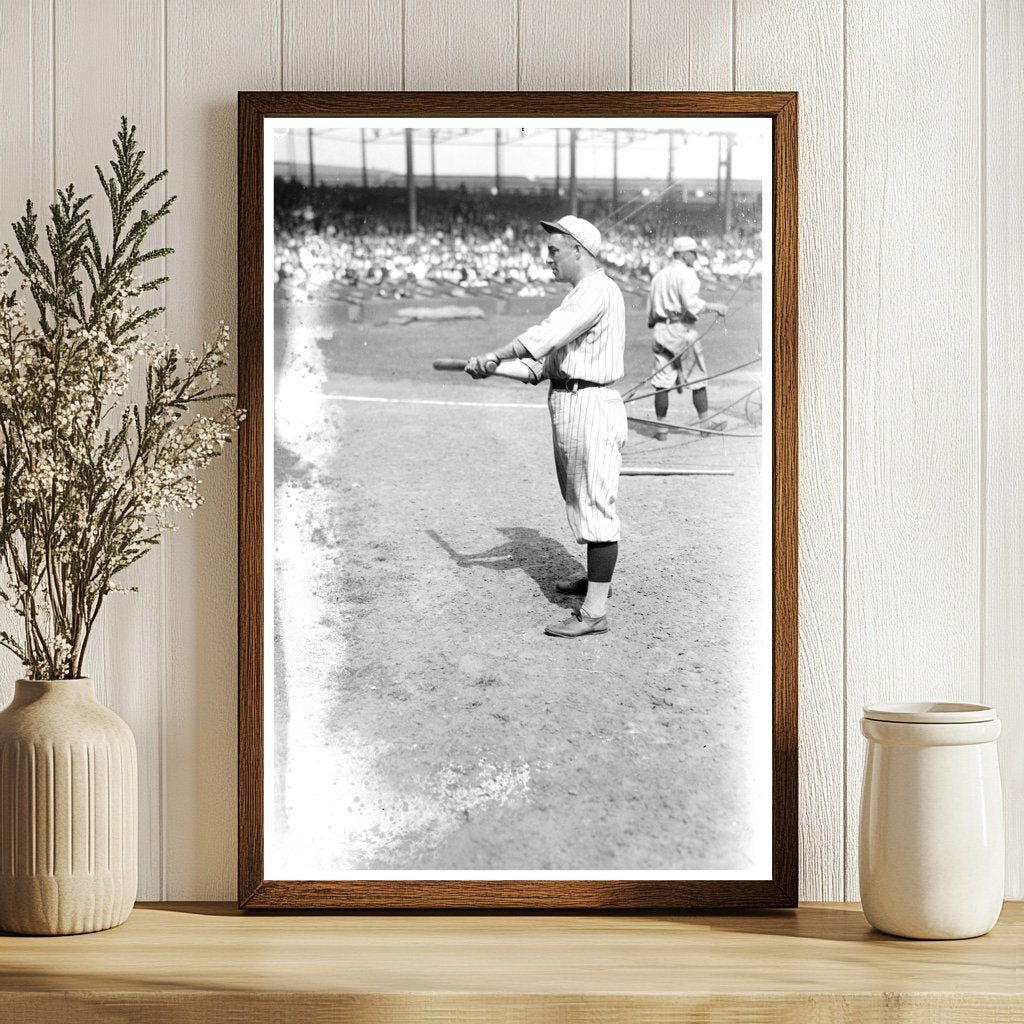 1921 New York NL Baseball Star in Action