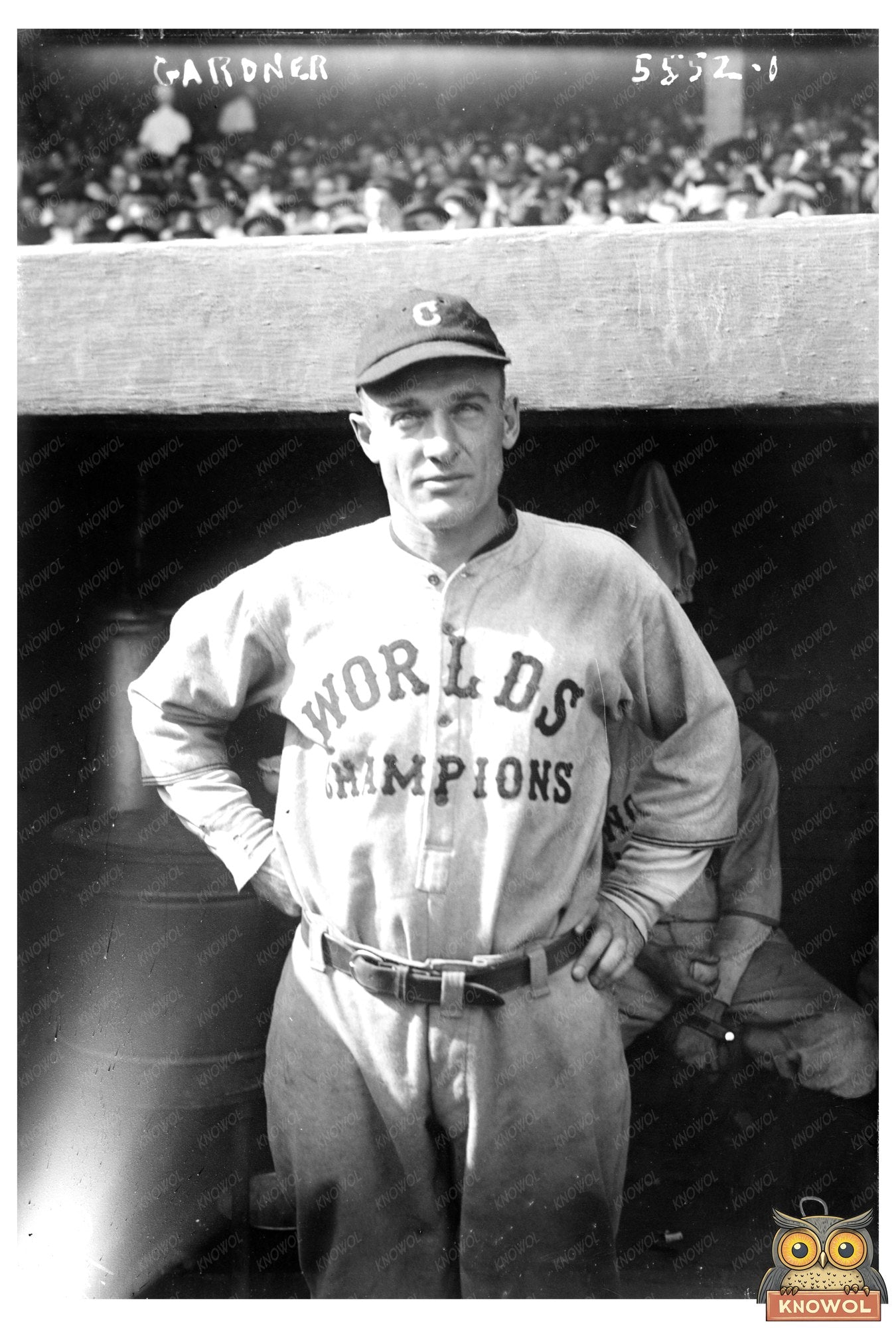 1921 Cleveland Baseball Star in Action