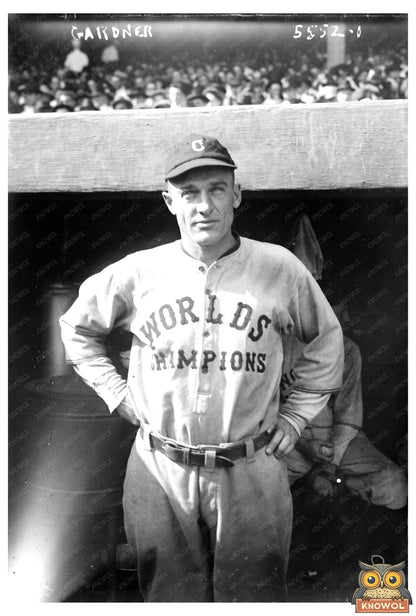 1921 Cleveland Baseball Star in Action