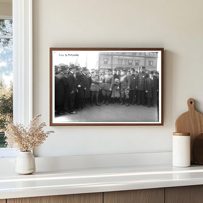 Historic Meeting of Allied Generals Foch & Pershing