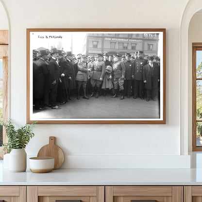 Historic Meeting of Allied Generals Foch & Pershing